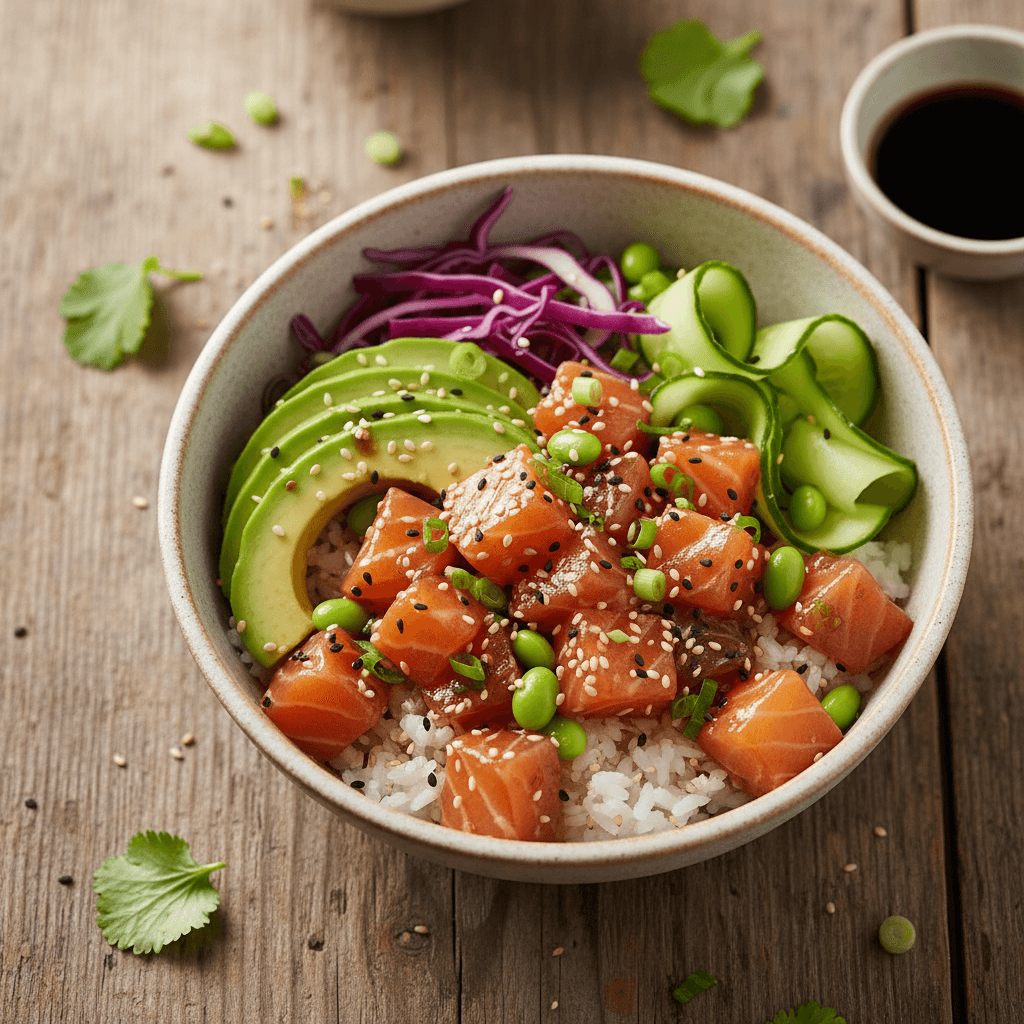 Poke bowl saumon