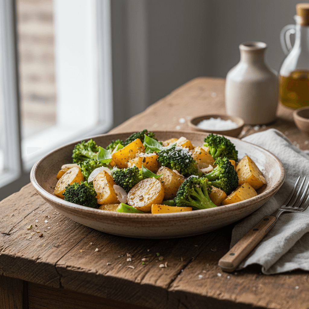 Poêlée de Pommes de Terre et Brocoli à l'Italienne