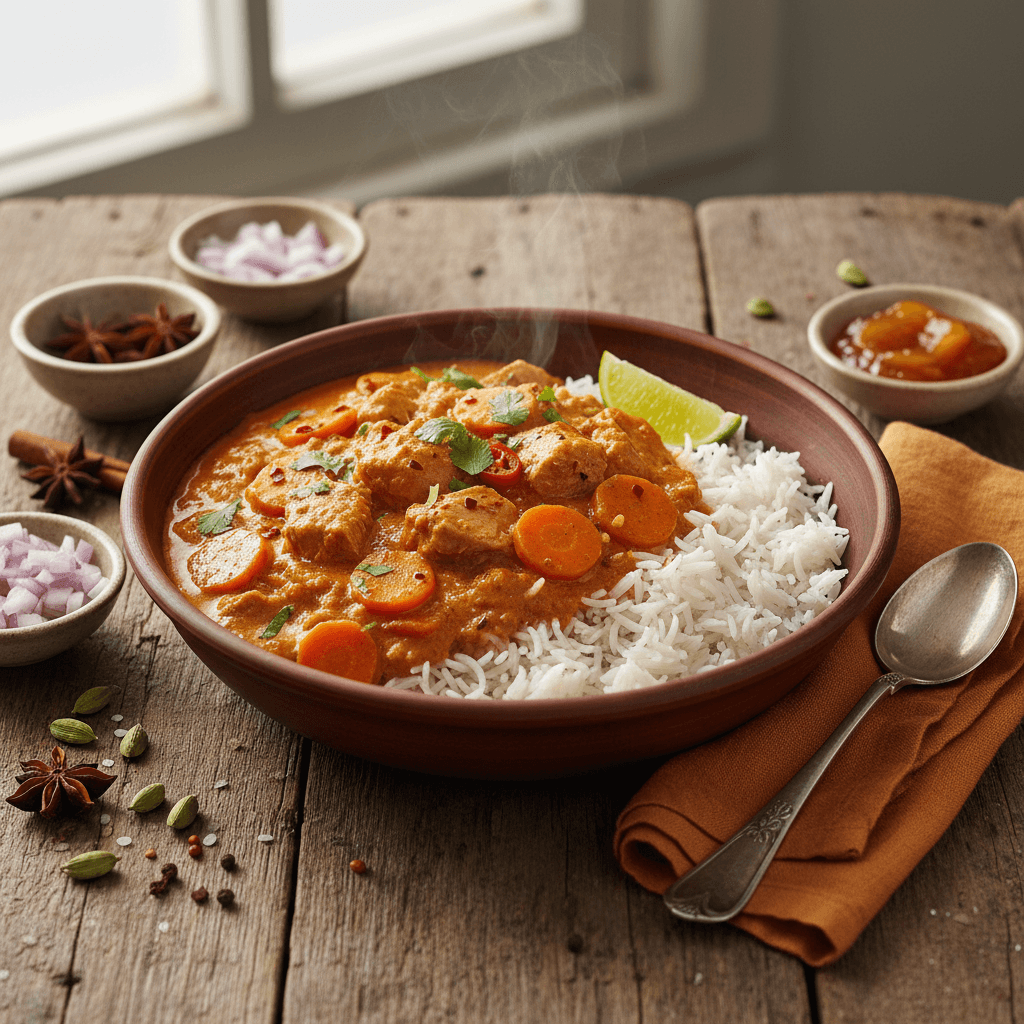 Curry de Thon aux Carottes et Riz