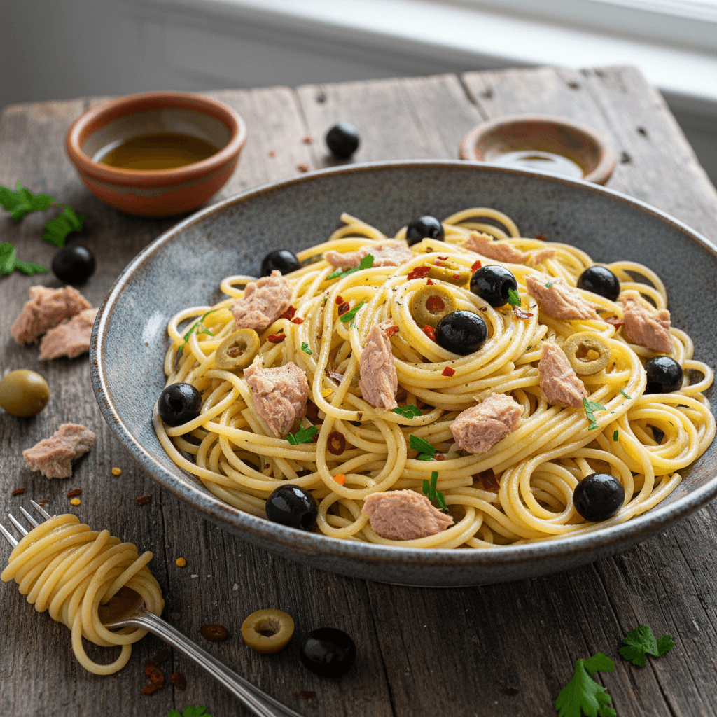 Pâtes au Thon et Olives