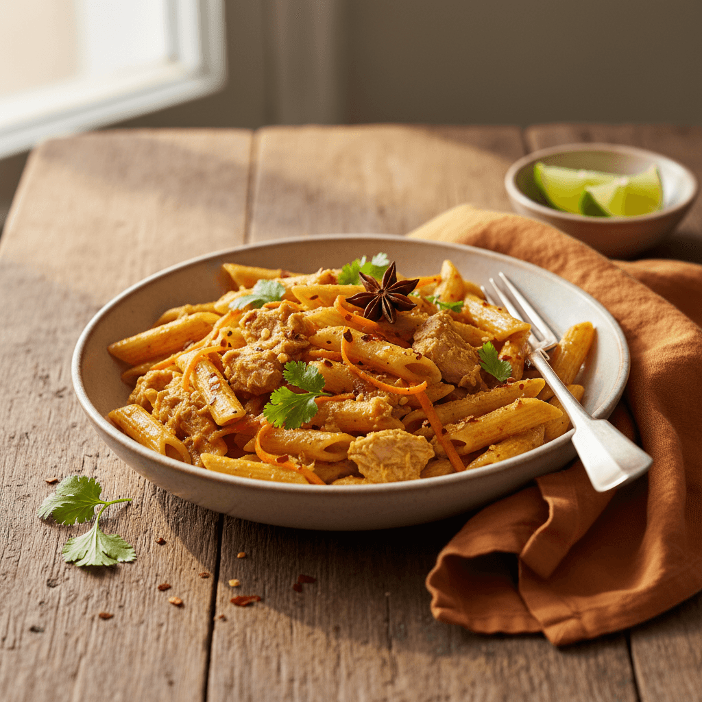 Curry de Thon aux Pâtes et Carottes