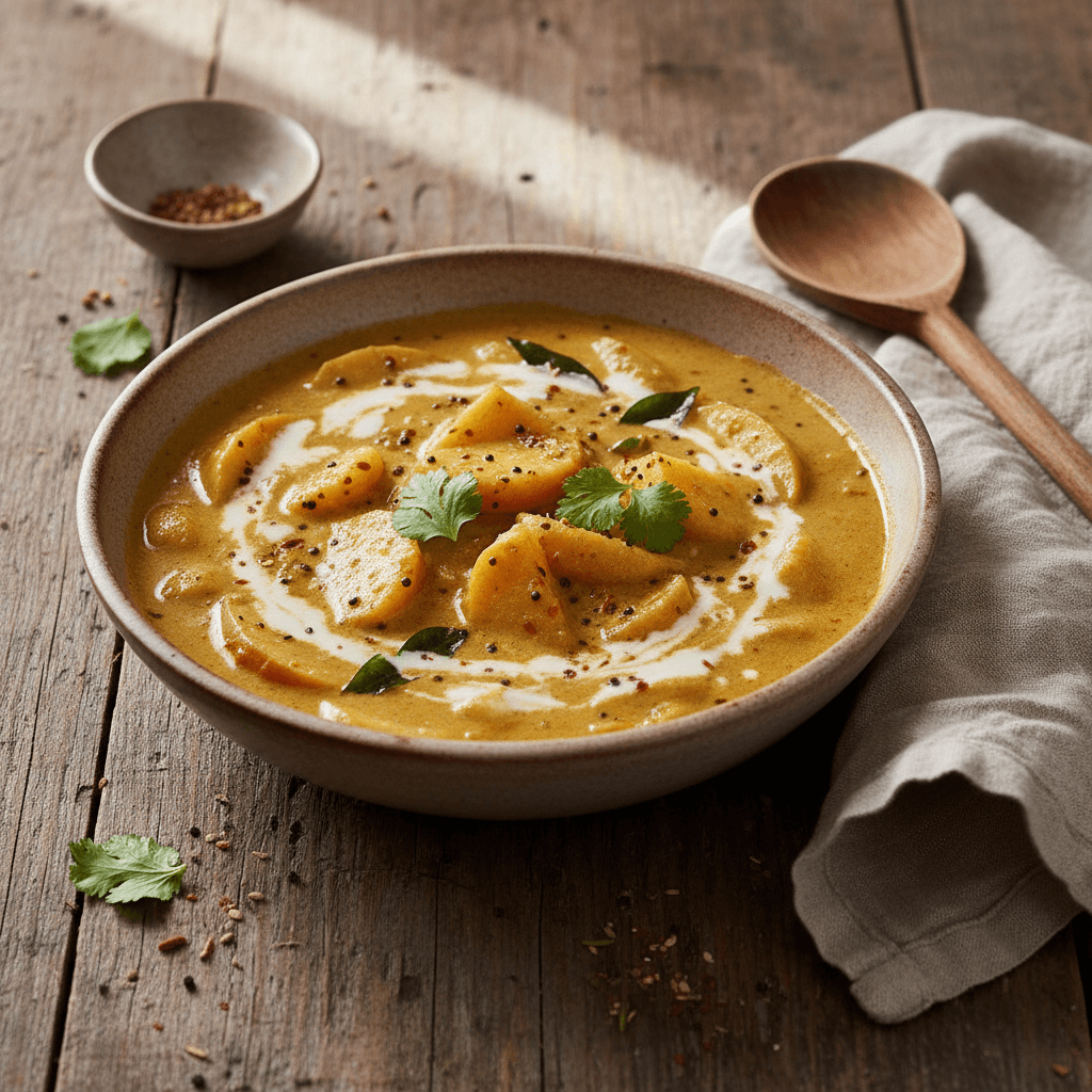 Curry de pommes au lait de coco