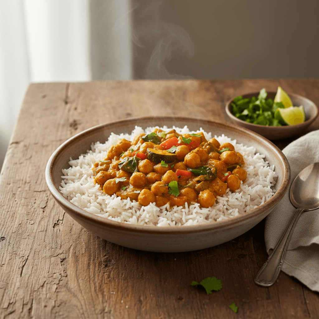 Curry de Pois Chiches et Légumes
