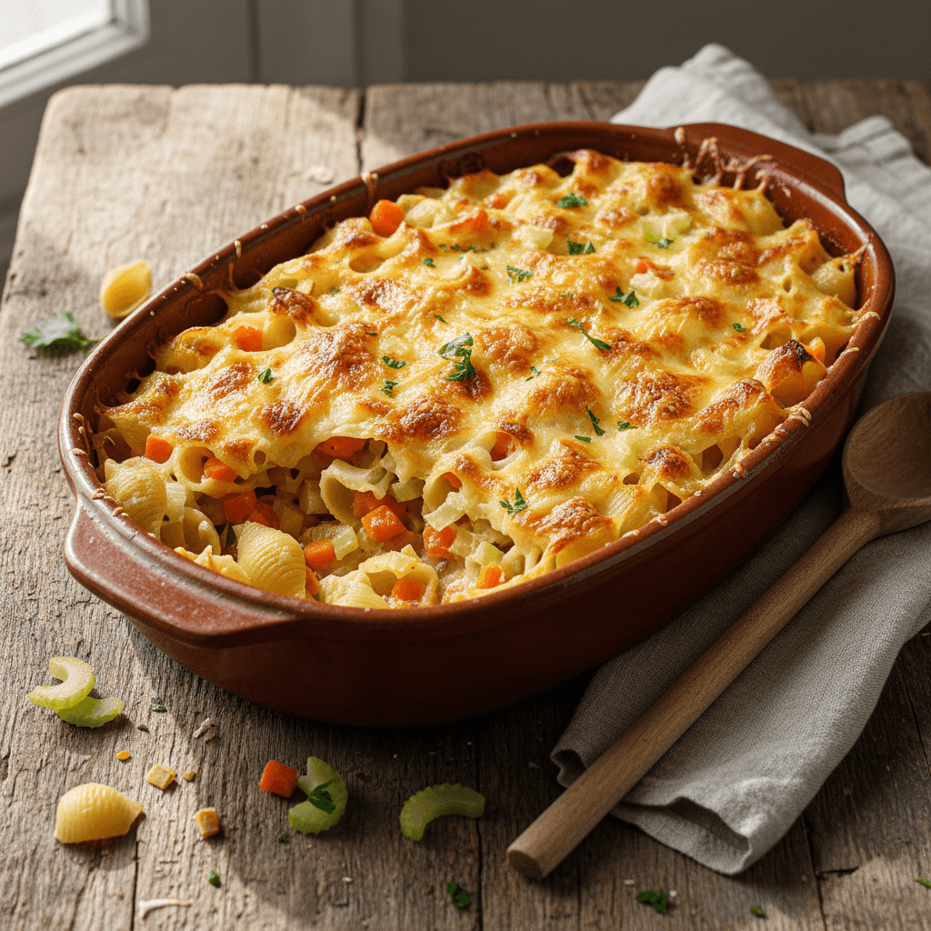 Gratin de Pâtes aux Carottes et Céleri