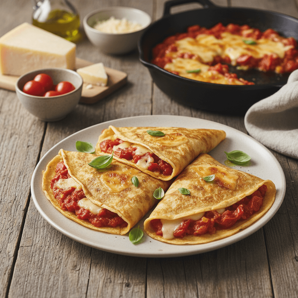 Crêpes Salées aux Tomates et Comté
