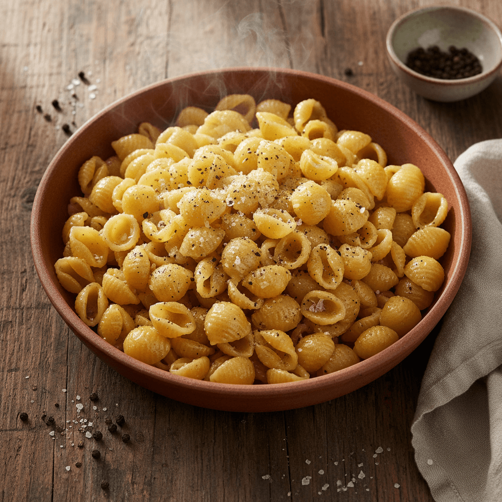 Coquillettes au Beurre et Poivre