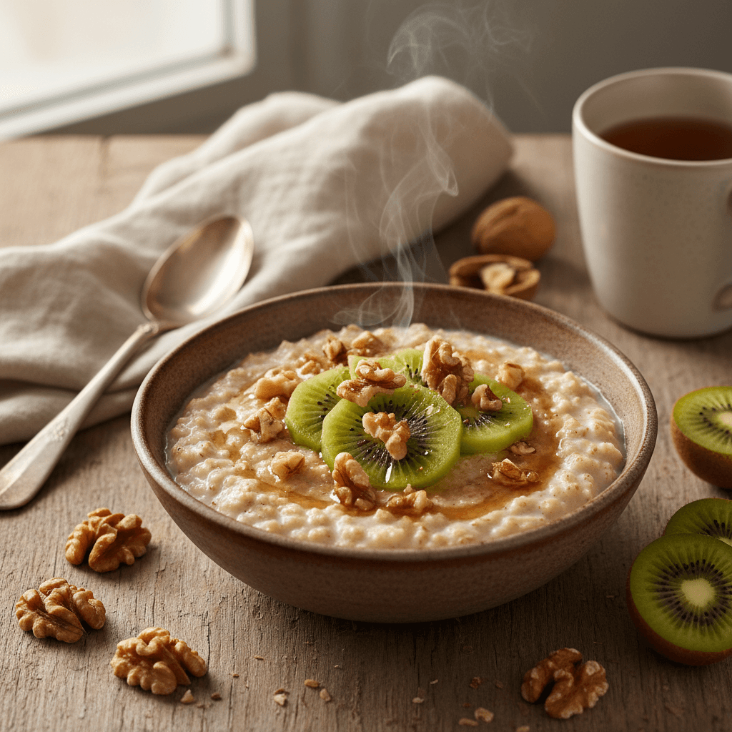 Porridge aux Noix et Kiwis