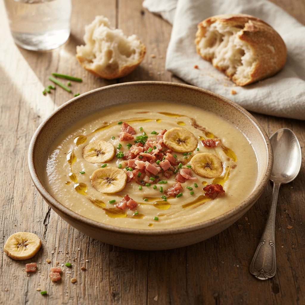 Crème de Bananes au Jambon Fumé