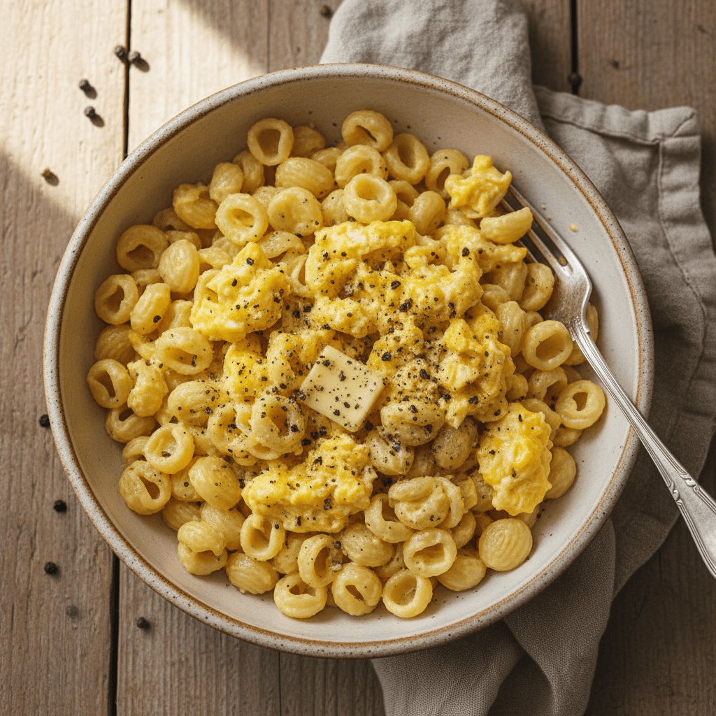Pâtes aux Oeufs et Poivre à la Carbonara Simplifiée