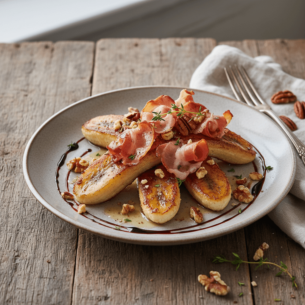 Bananes Poêlées au Jambon Croustillant