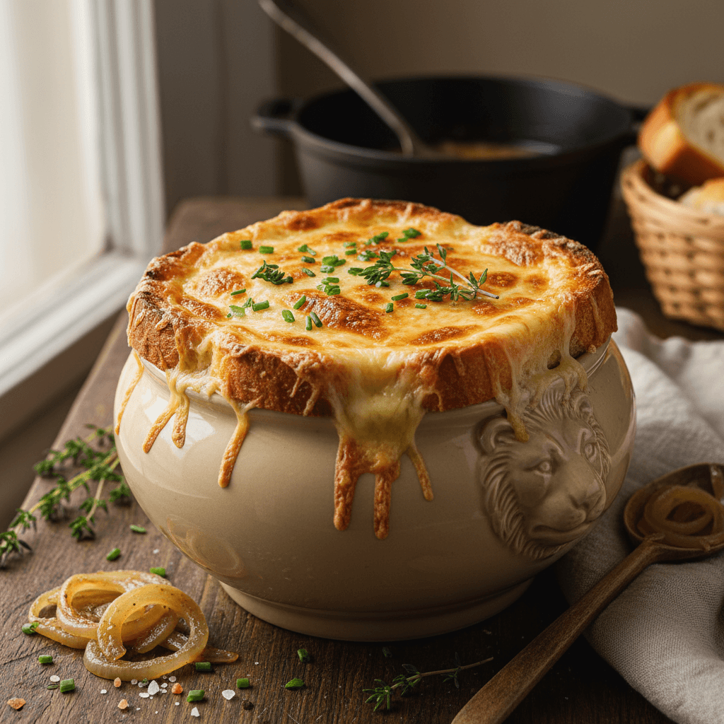 Soupe à l'Oignon Gratinée