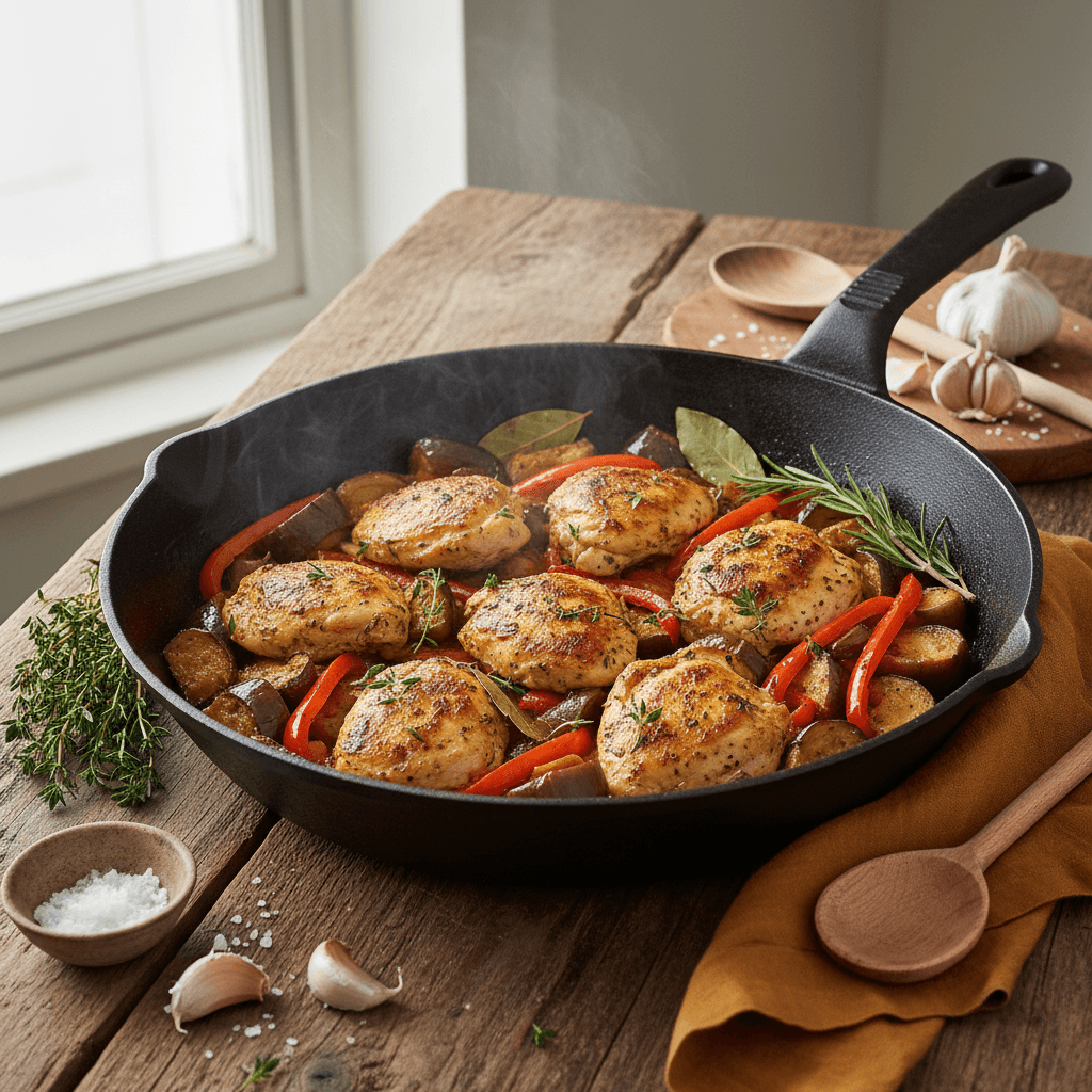 Wok de poulet à la provençale