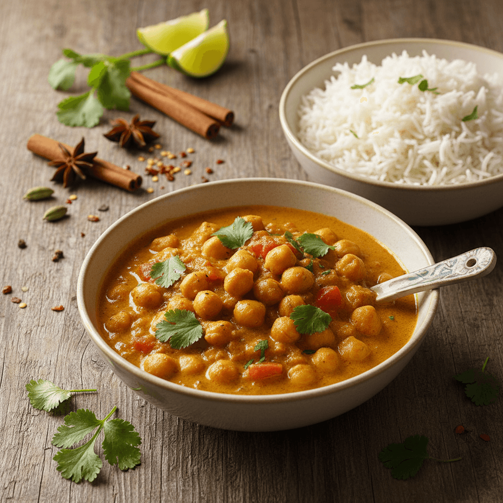 Curry de Pois Chiches au Lait de Coco