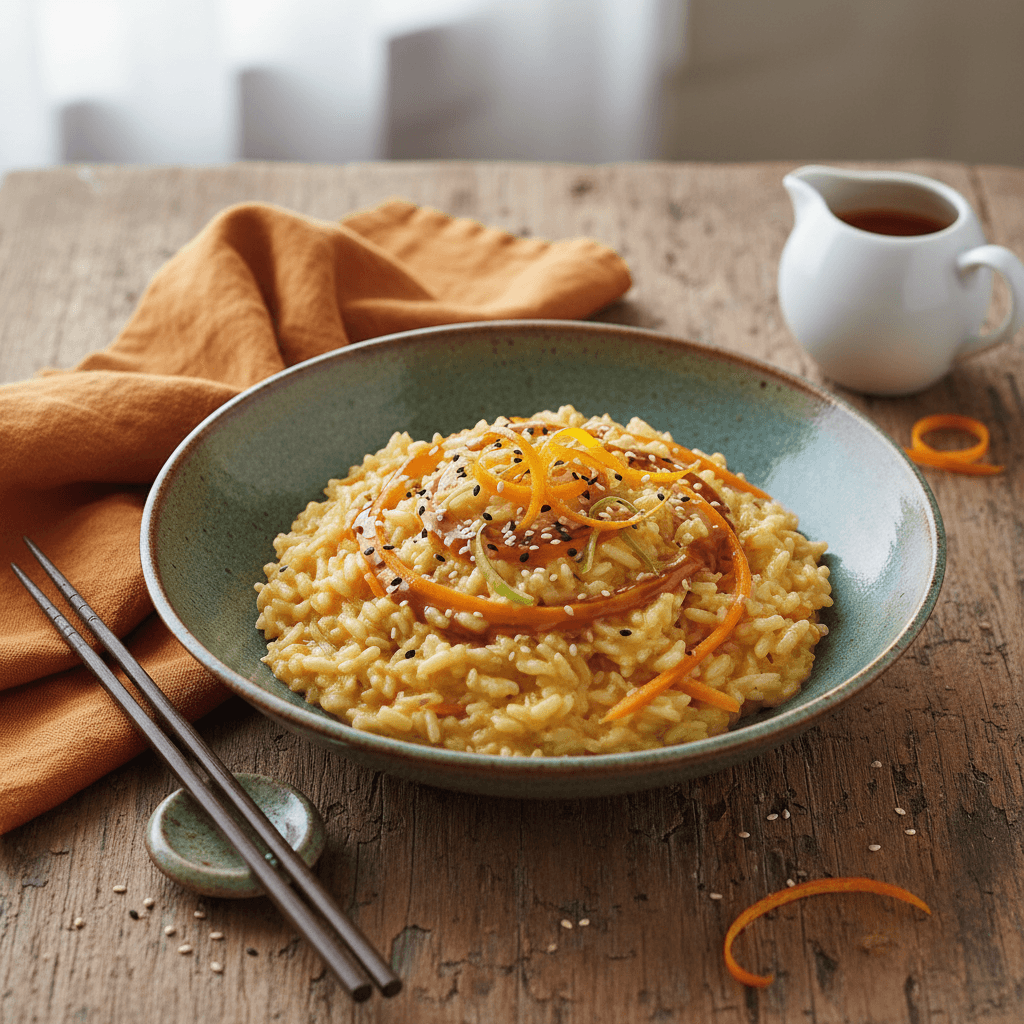 Risotto à l'Orange et Sauce Soja