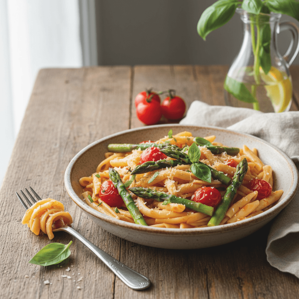 Pâtes Tomate Asperges