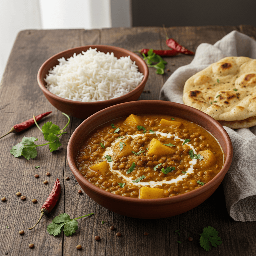 Curry de Lentilles et Pommes de Terre
