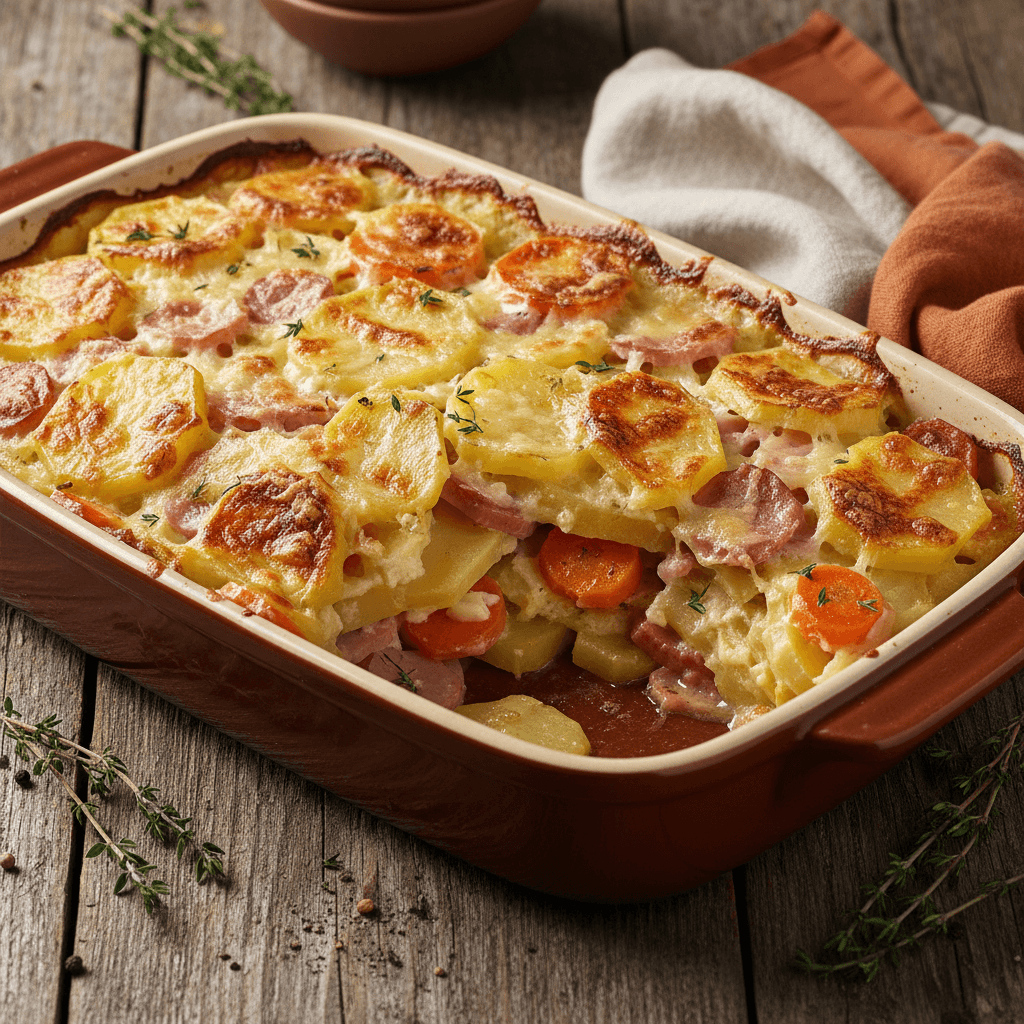 Gratin de Pommes de Terre et Jambon