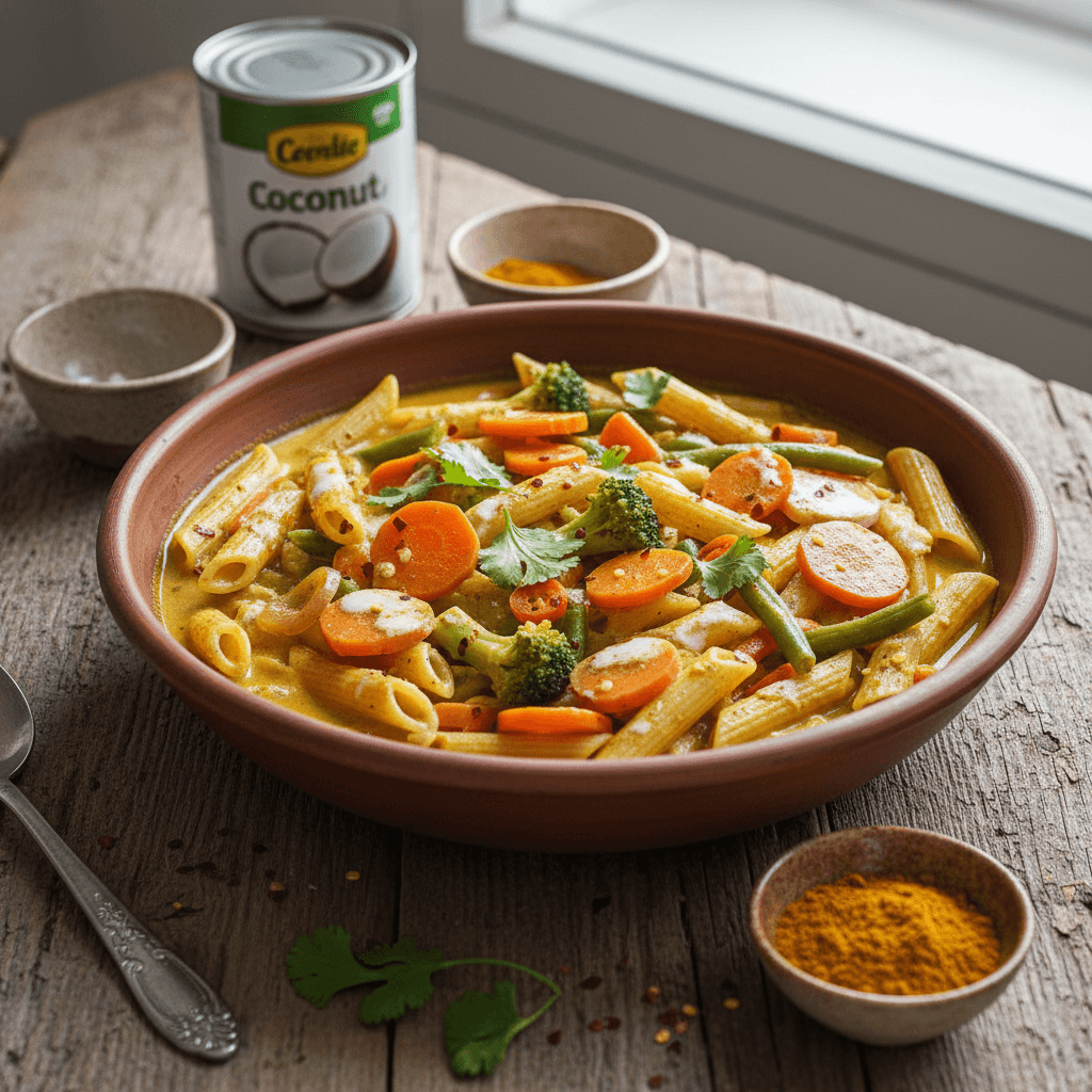 Curry de Légumes et Pâtes Rapide