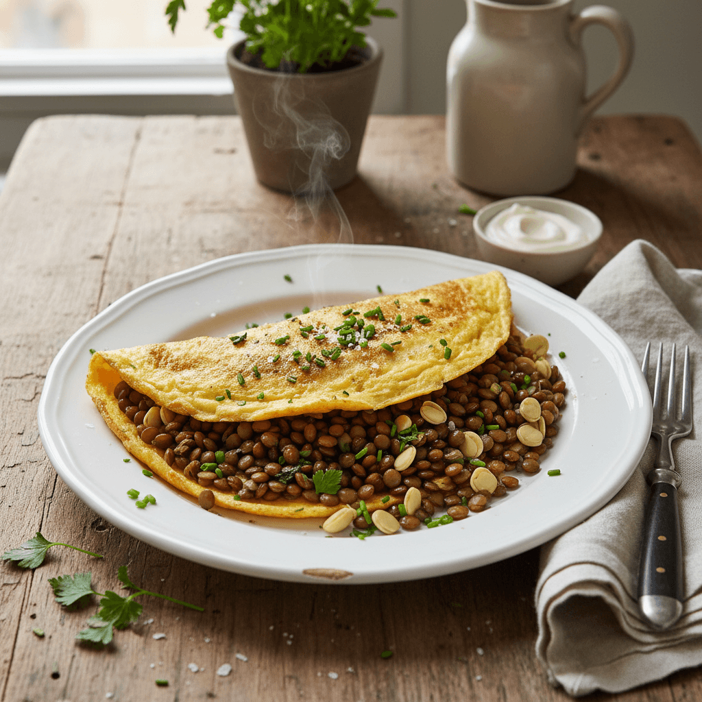 Omelette aux Lentilles