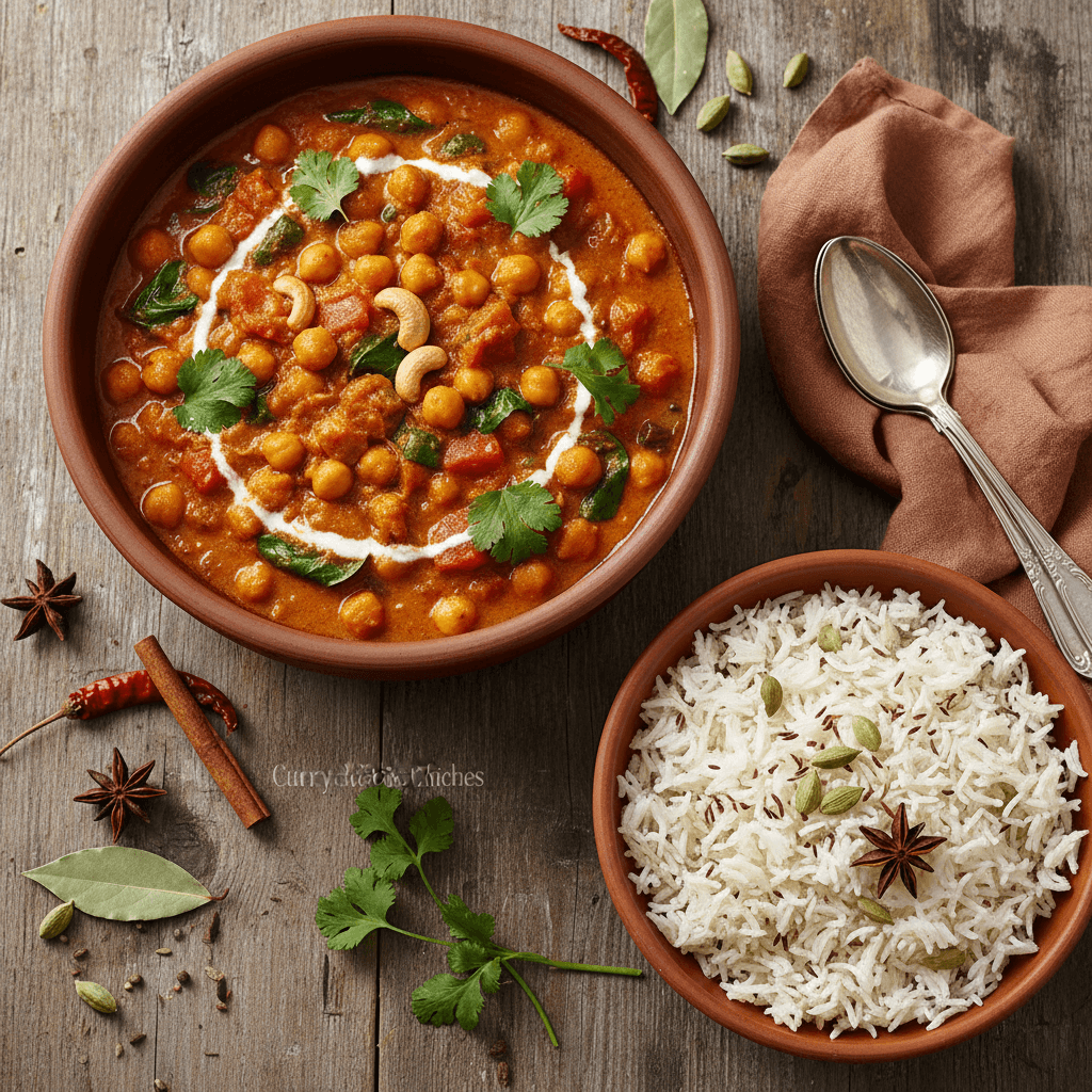 Curry de Pois Chiches et Riz Savoureux