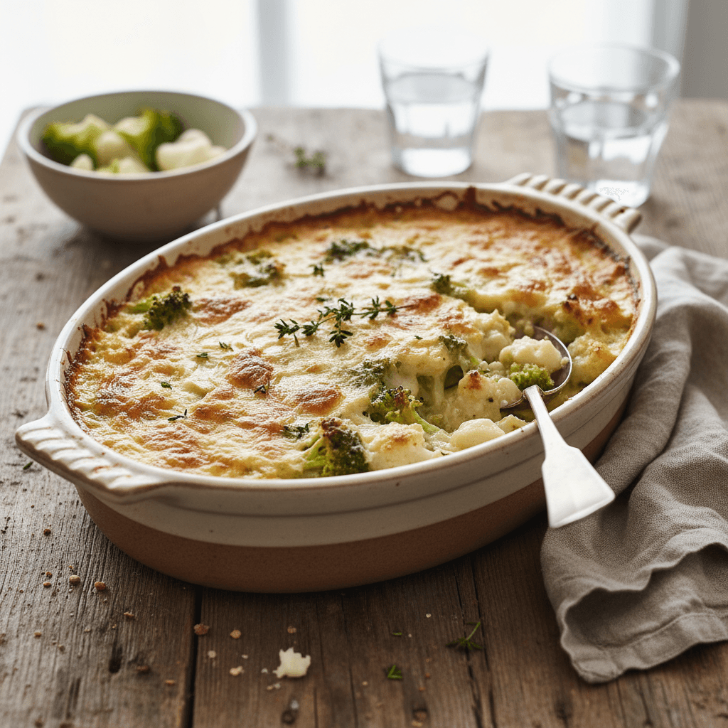 Gratin de Chou-fleur et Brocoli à la Française