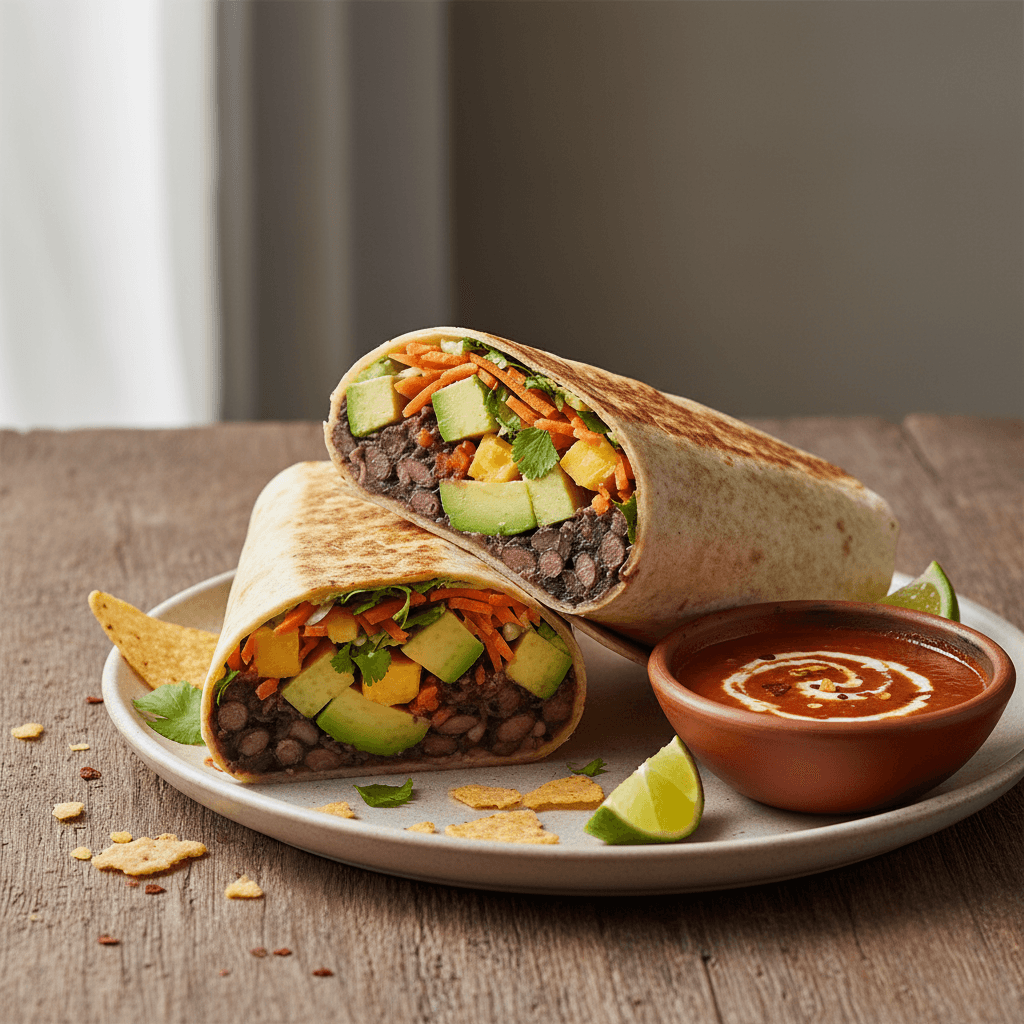 Wrap Mexicain Gourmand aux Haricots Noirs