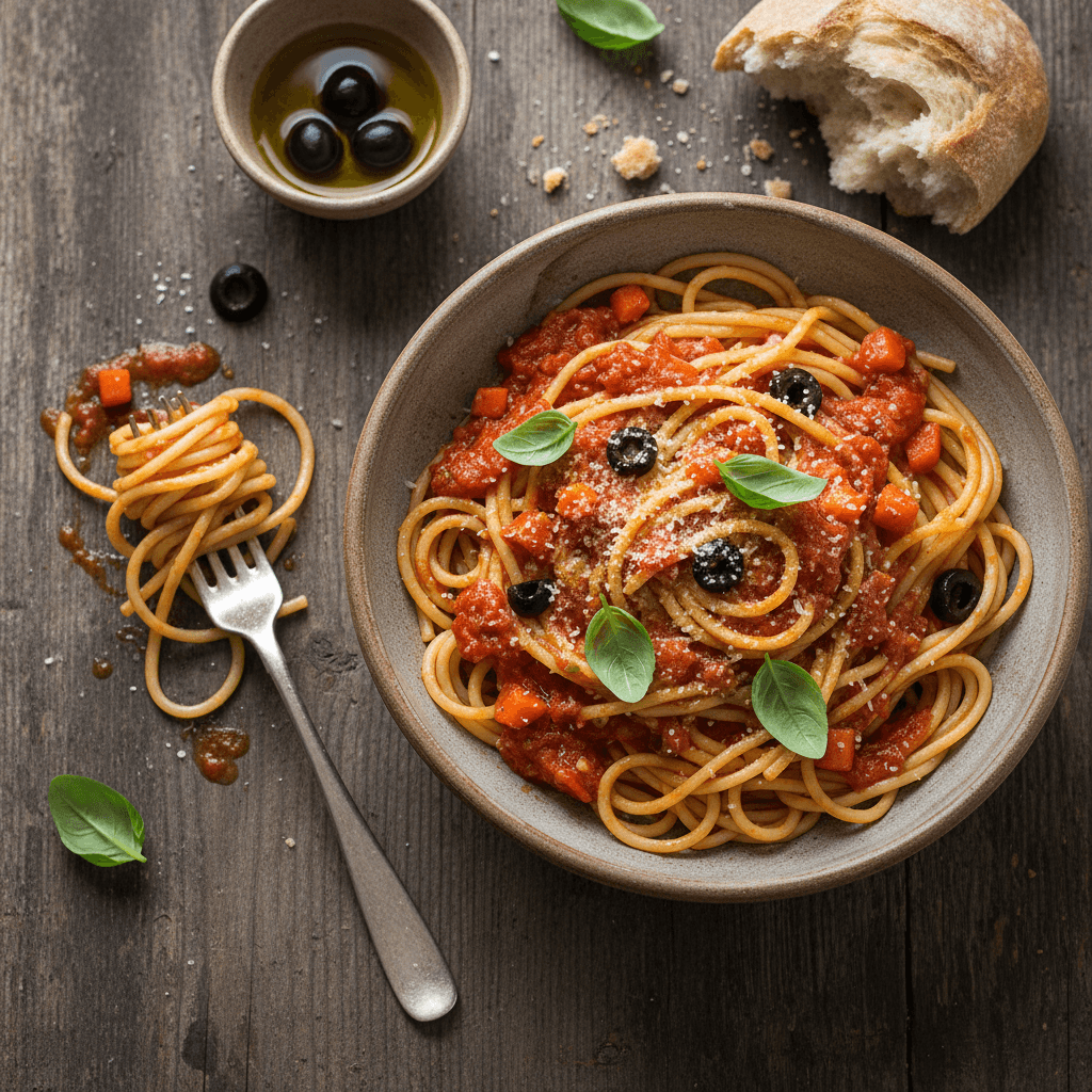 Spaghettis à la Sauce Tomate Simplifiée