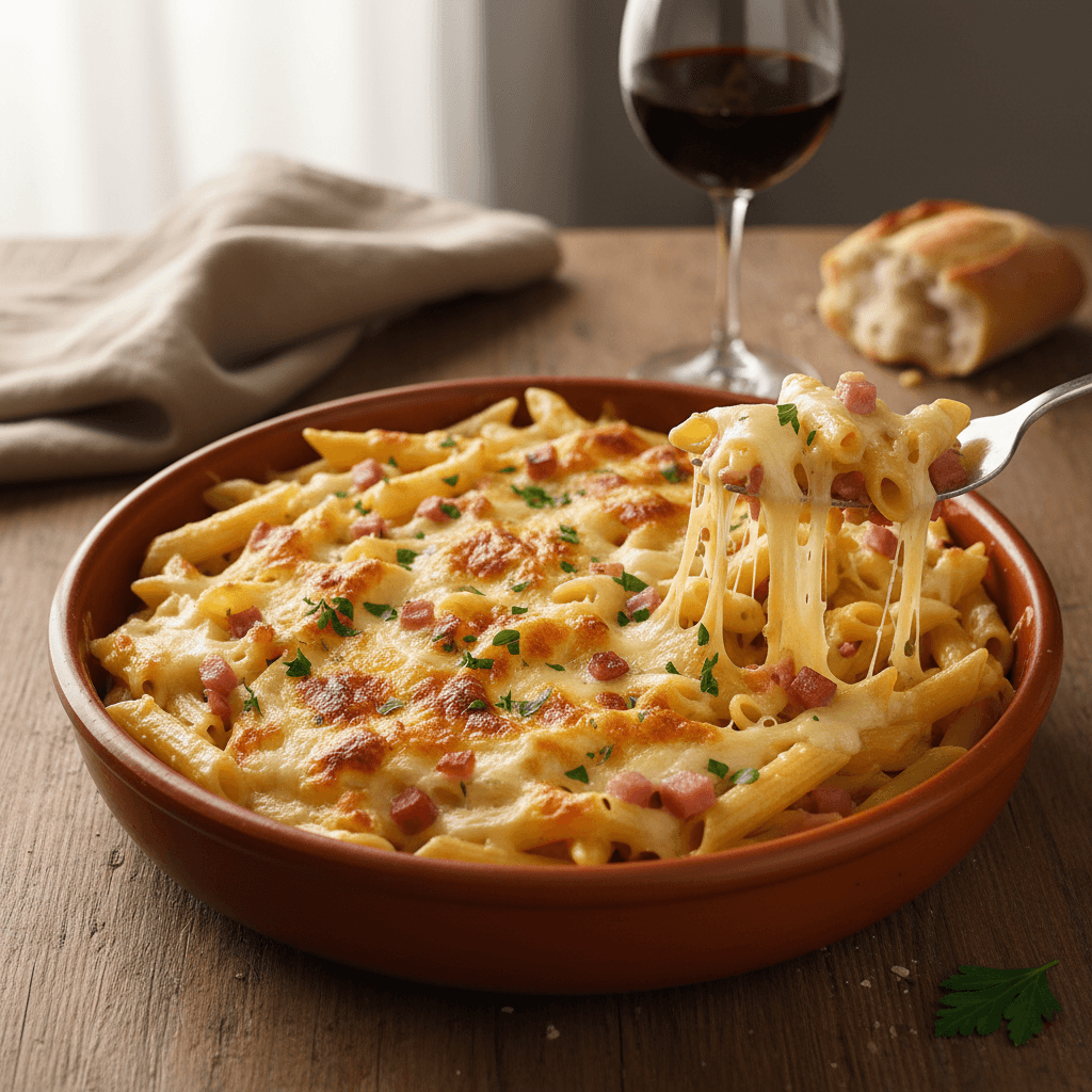 Pâtes au Gruyère et Jambon