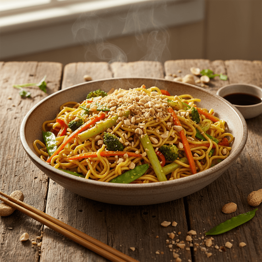 Wok de Légumes aux Nouilles Asiatiques