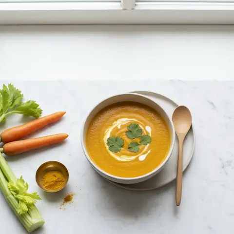 Soupe Carotte-Céleri au Curry