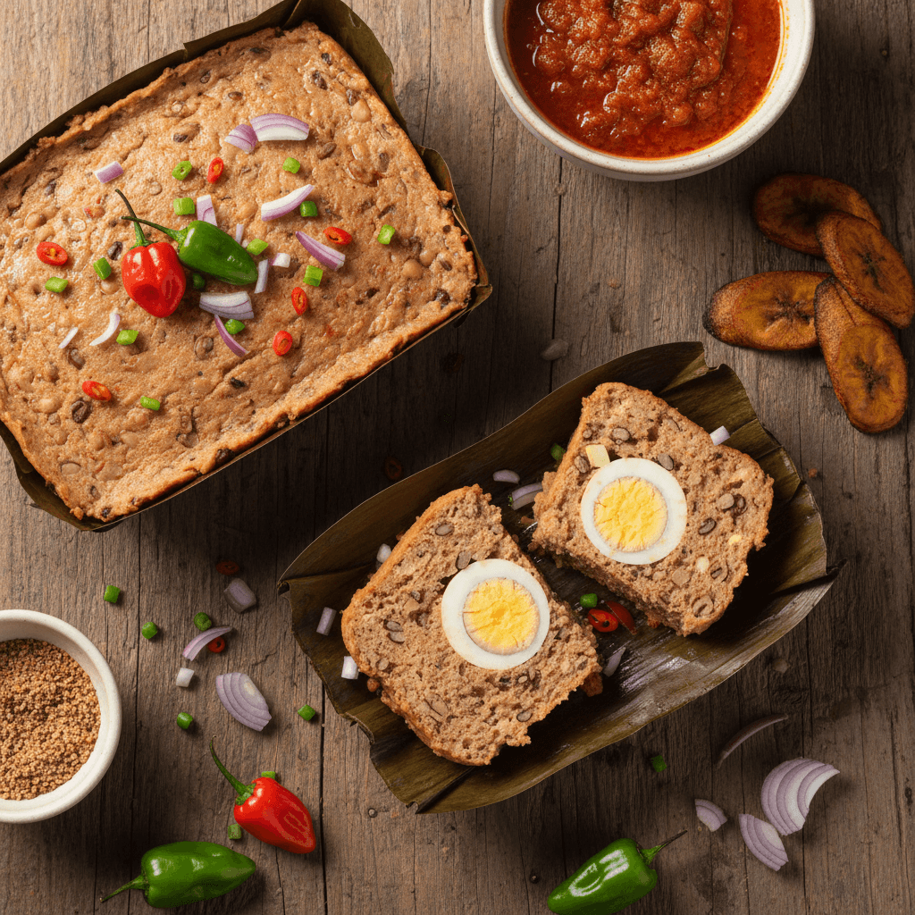 Moi Moi (Nigerianischer Schwarzaugenbohnen-Kuchen)