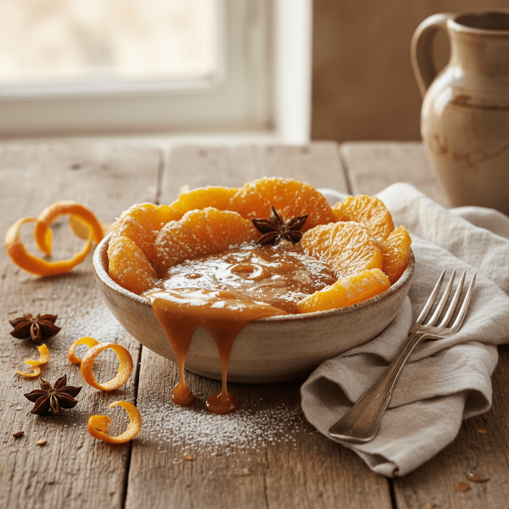 Glazed Orange with Sugar and Flour Caramel