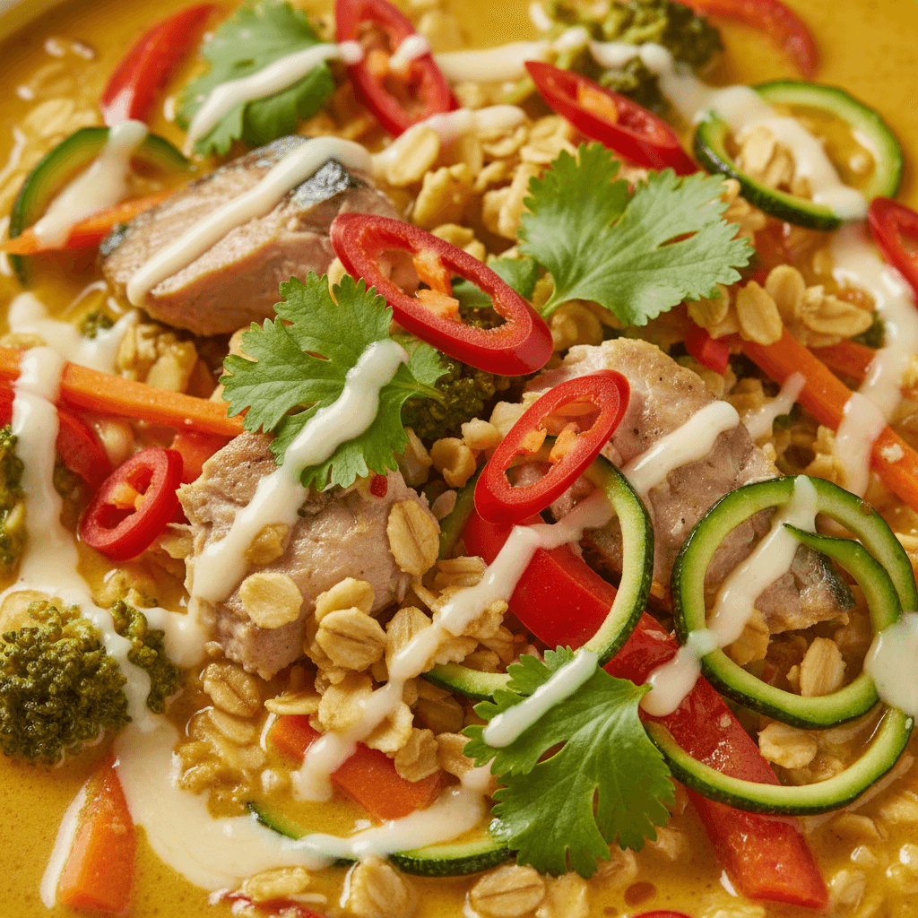 Curry Thaï à l'Avoine et Poisson