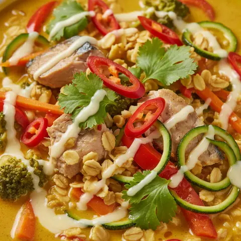 Curry Thaï à l'Avoine et Poisson