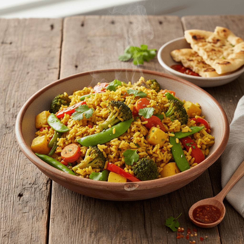 Curry Fried Rice with Vegetables