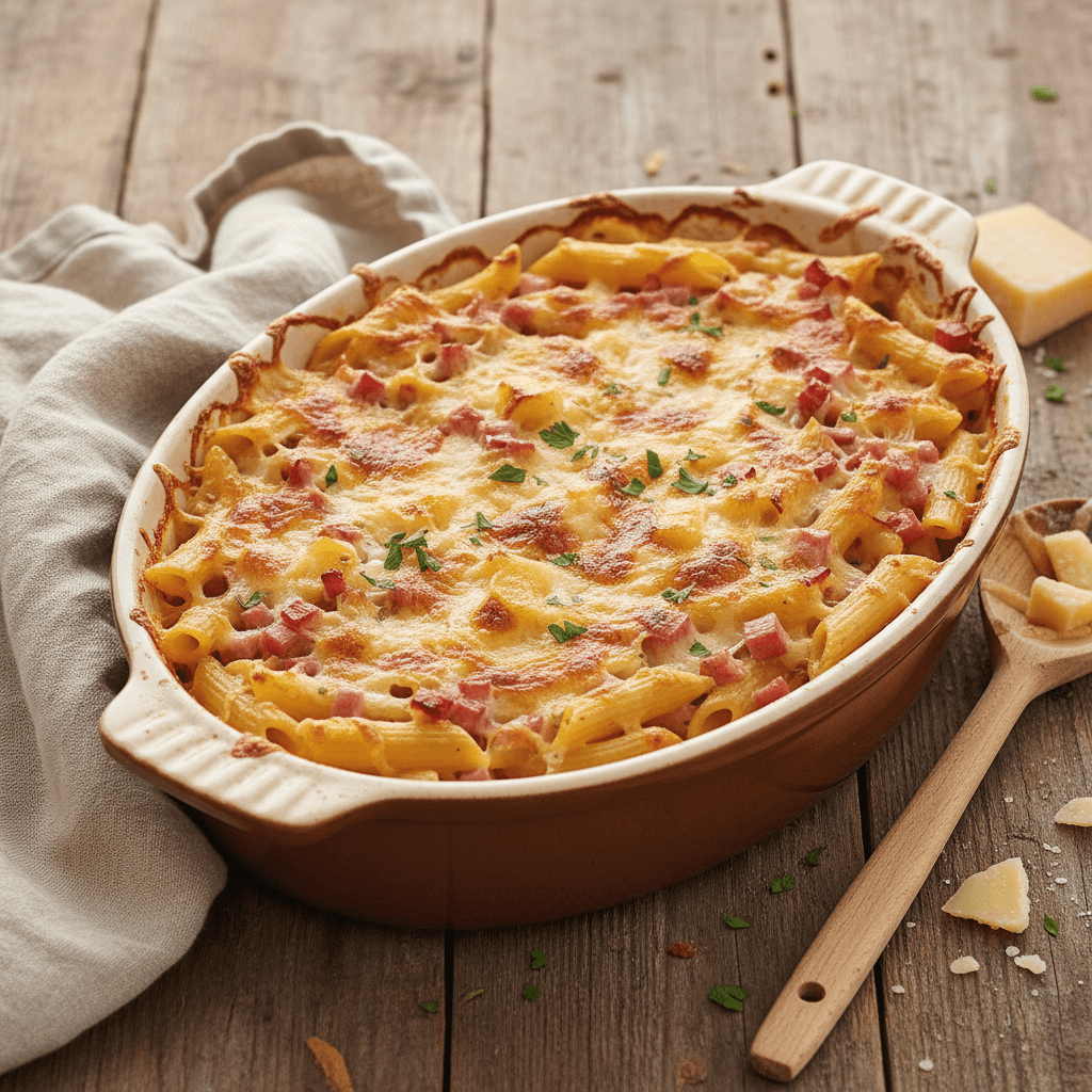Gratin de Penne Jambon-Gruyère