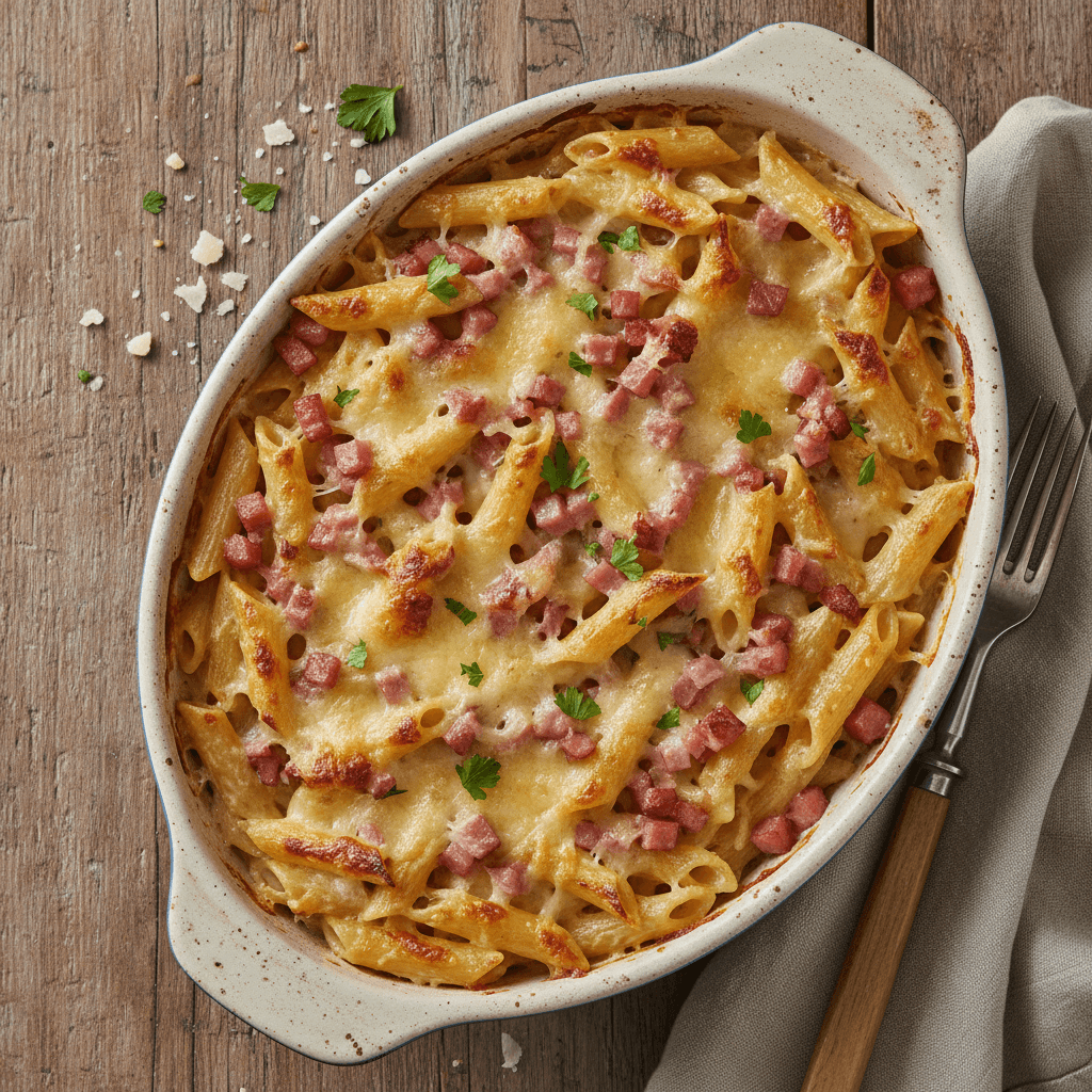 Penne with Ham and Gruyère
