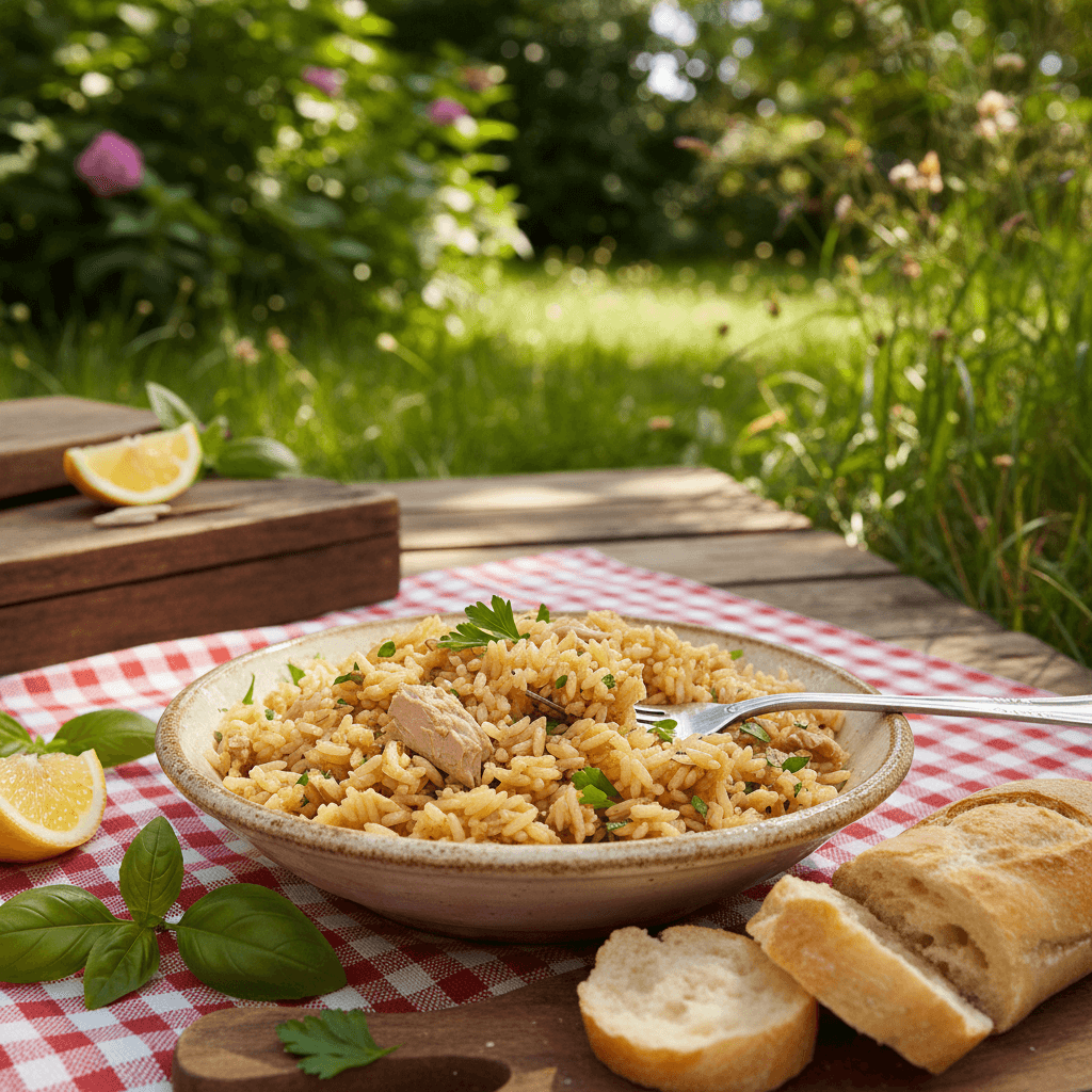 Riz Sauté au Thon et Huile d'Olive