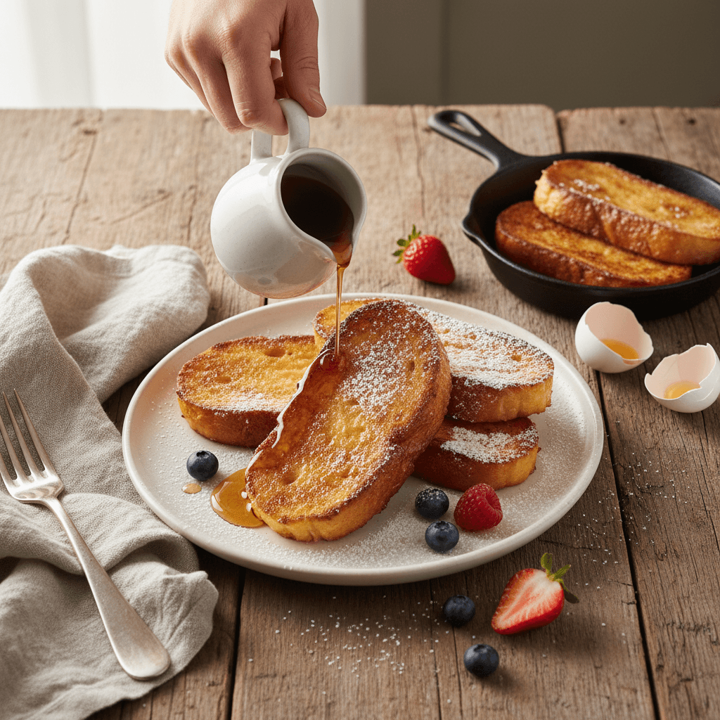 Pain Doré aux Œufs et Sucre