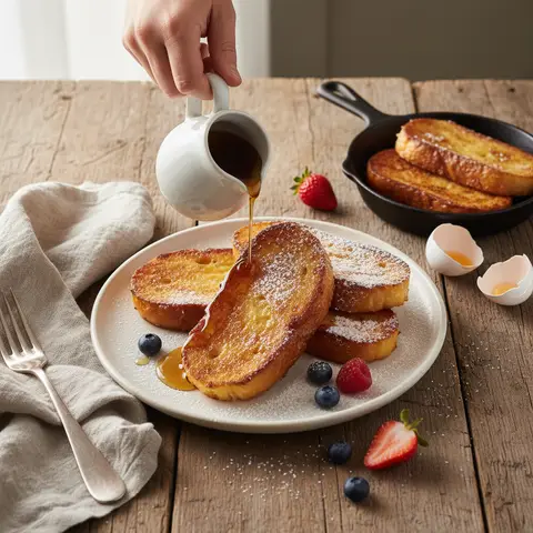 Pain Doré aux Œufs et Sucre