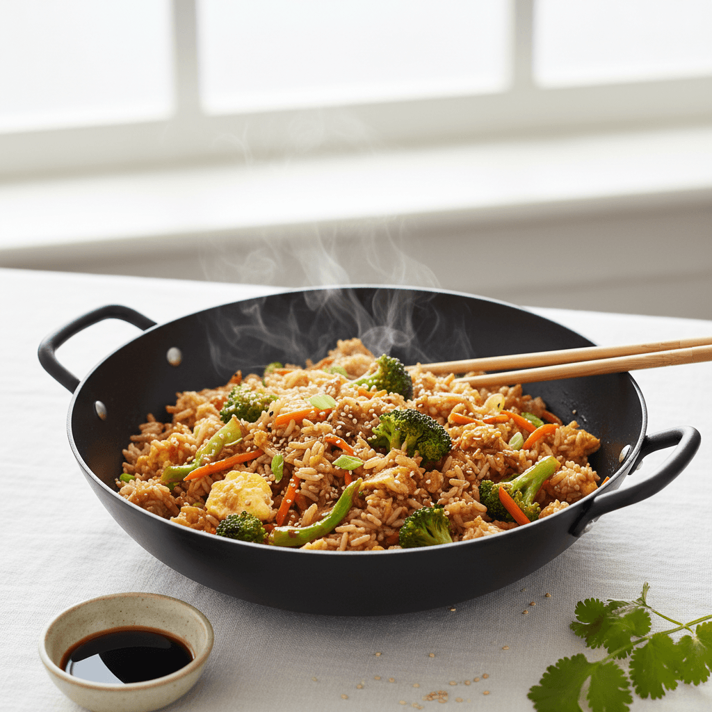 Riz Sauté Asiatique Œufs Brocoli Carotte