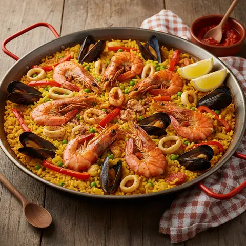 Paella Valencienne aux Fruits de Mer