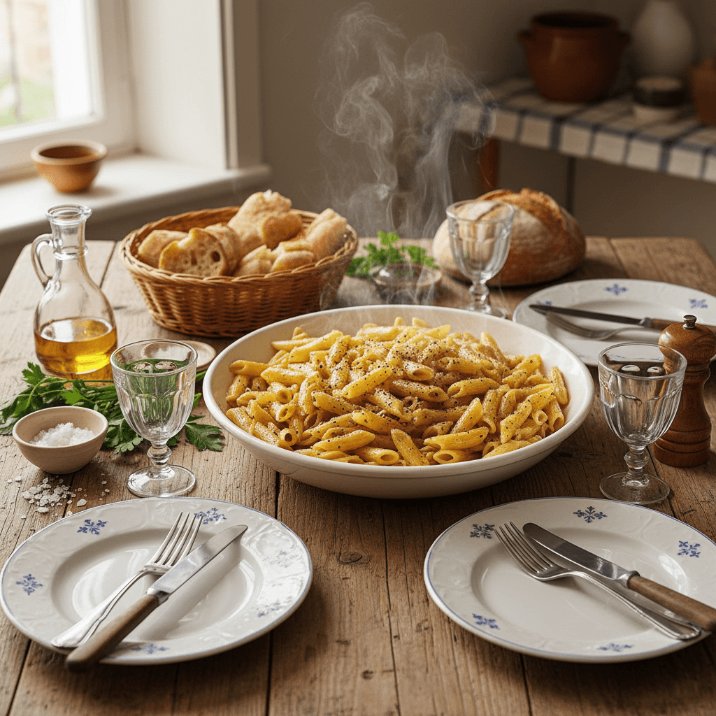 Riz aux Pâtes (Pâtes au Beurre et Poivre)