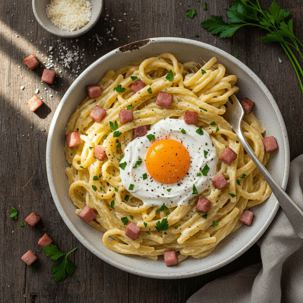 Pâtes Carbonara Simplifiée