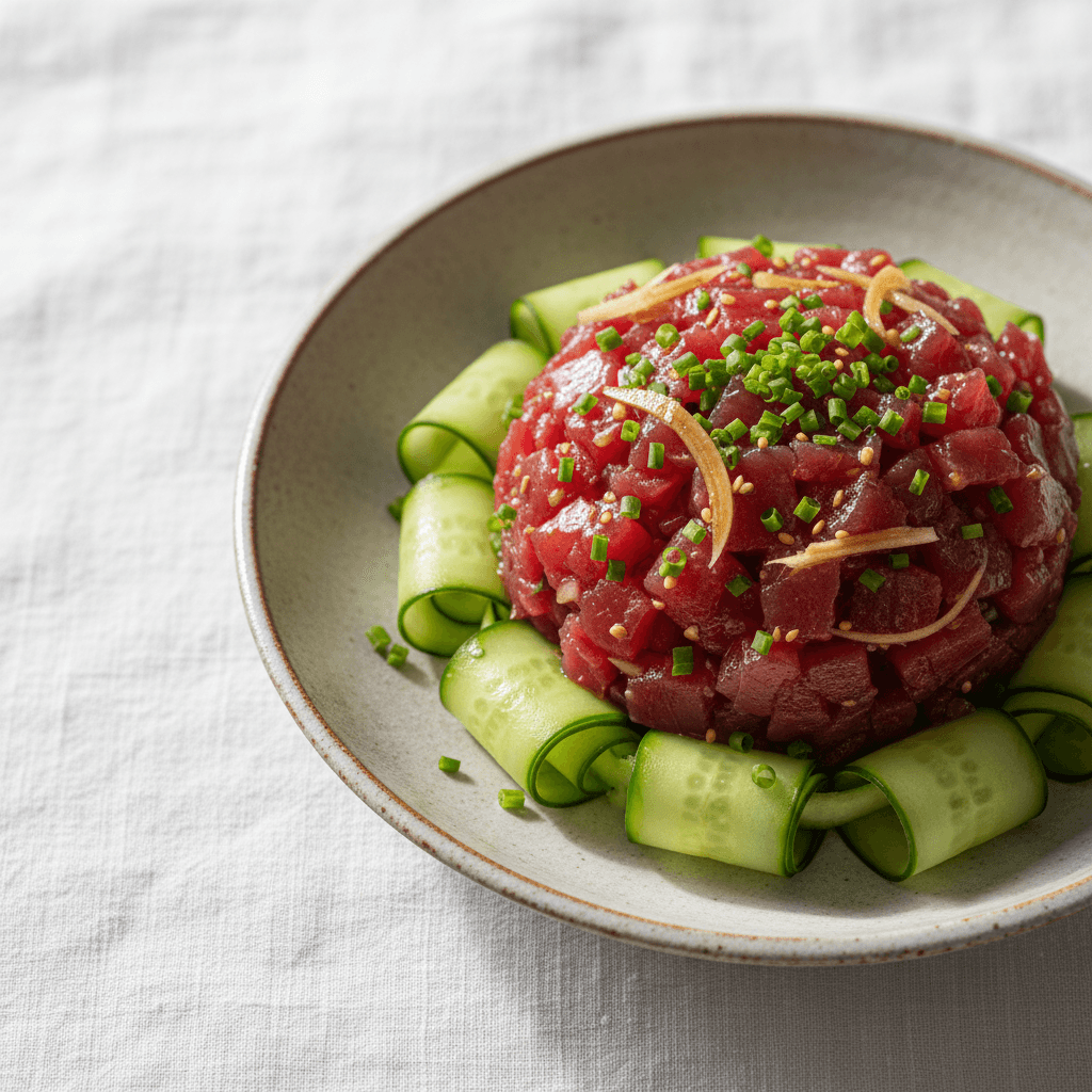 Tartare de thon rouge à la japonaise