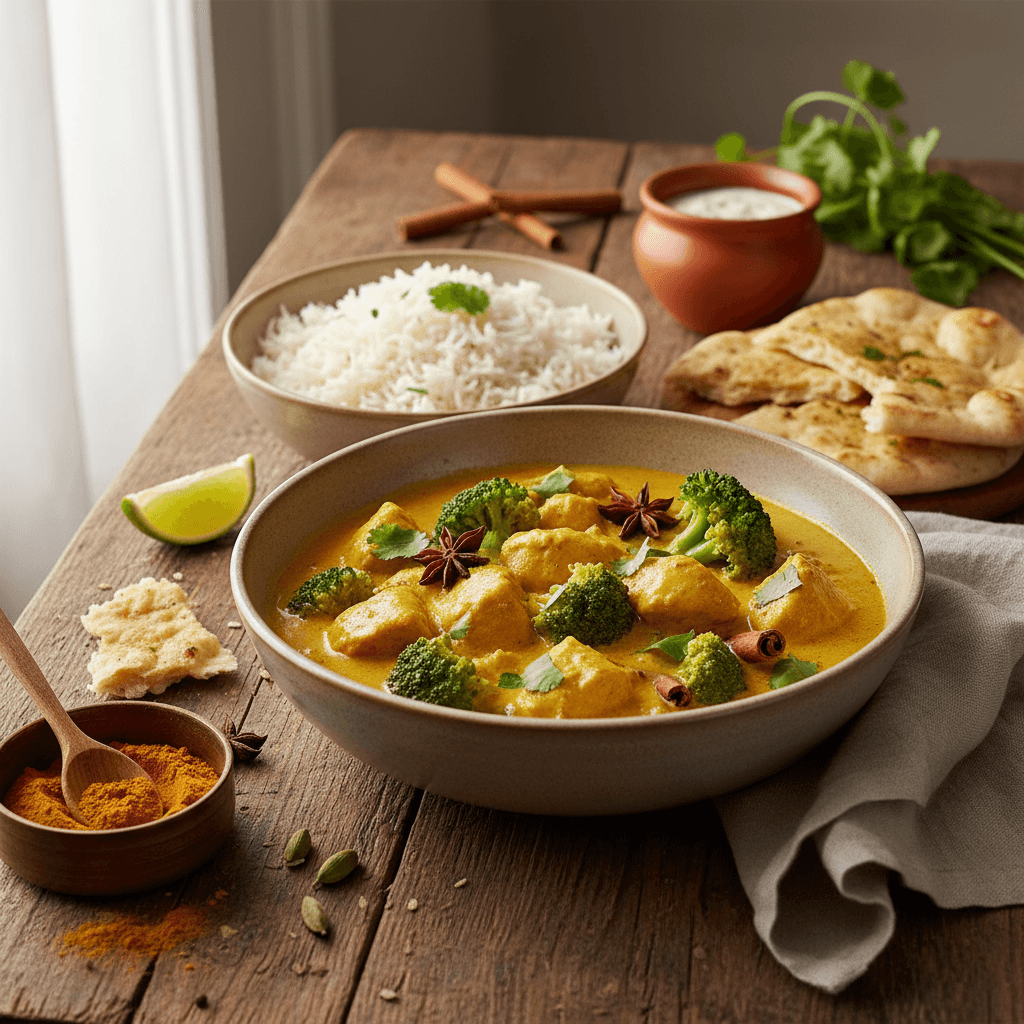 Chicken and Broccoli Curry with Coconut Milk