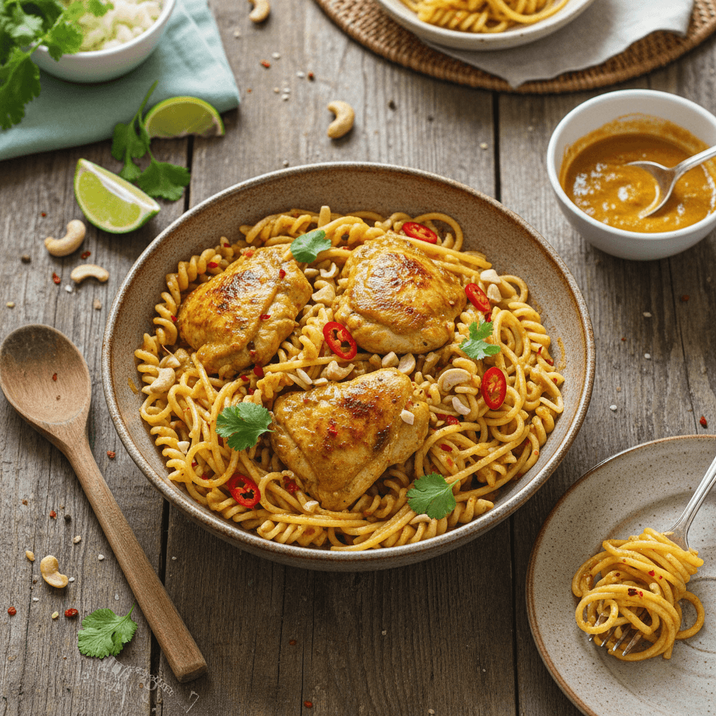 Quick Chicken Curry Pasta