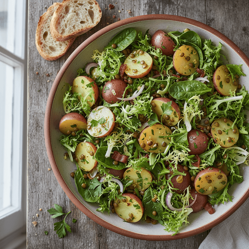 Warm Potato and Lentil Salad