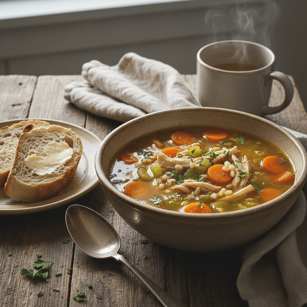 Tröstliches Hühnchen-Gemüse-Süppchen