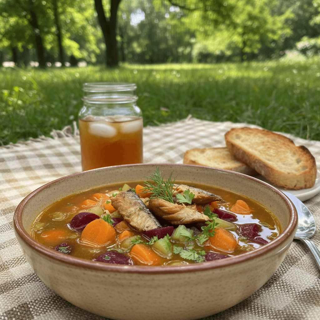 Soupe de Légumes et Maquereau